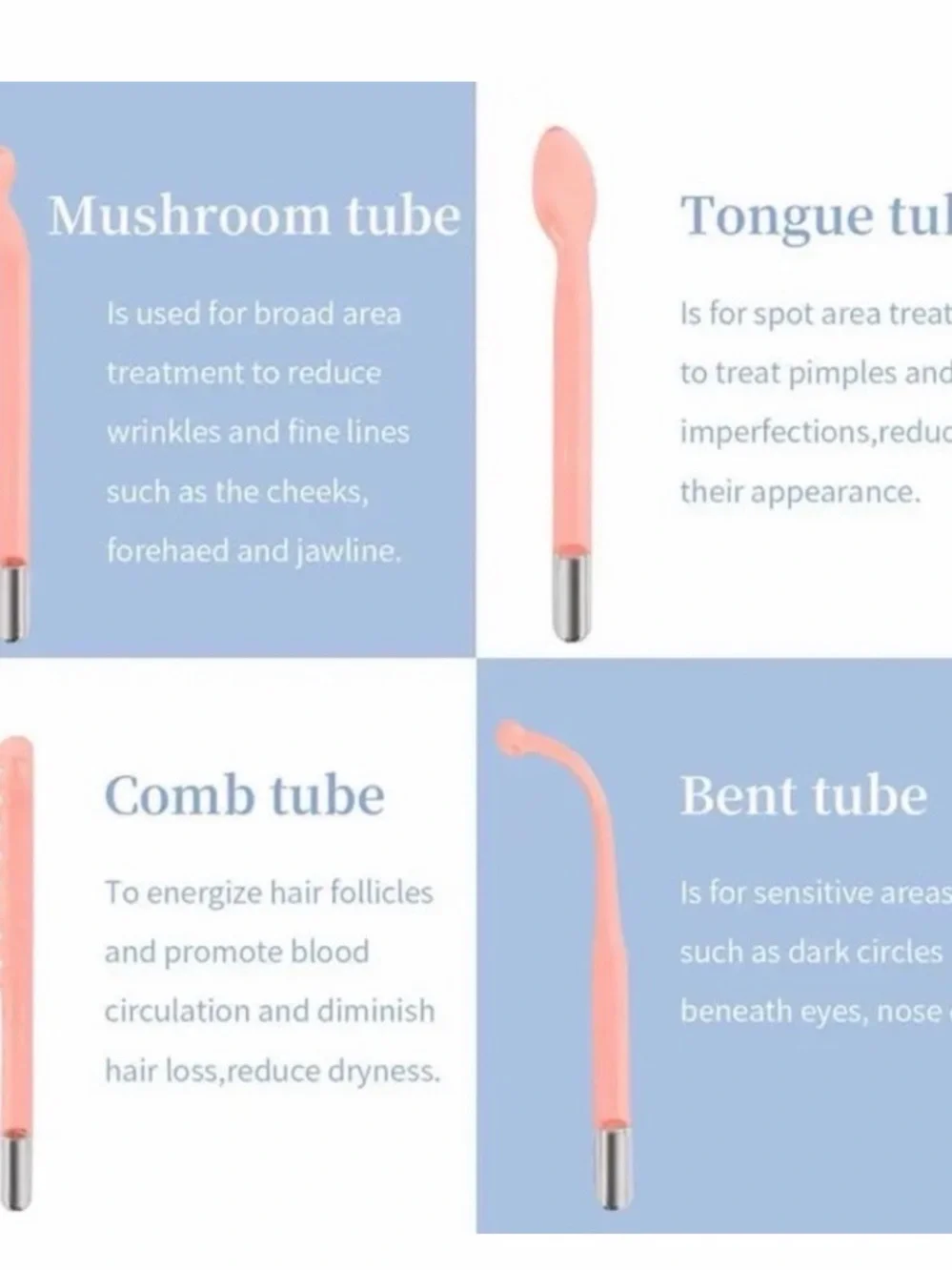 Portable High Frequency Wand with Pink Electrodes